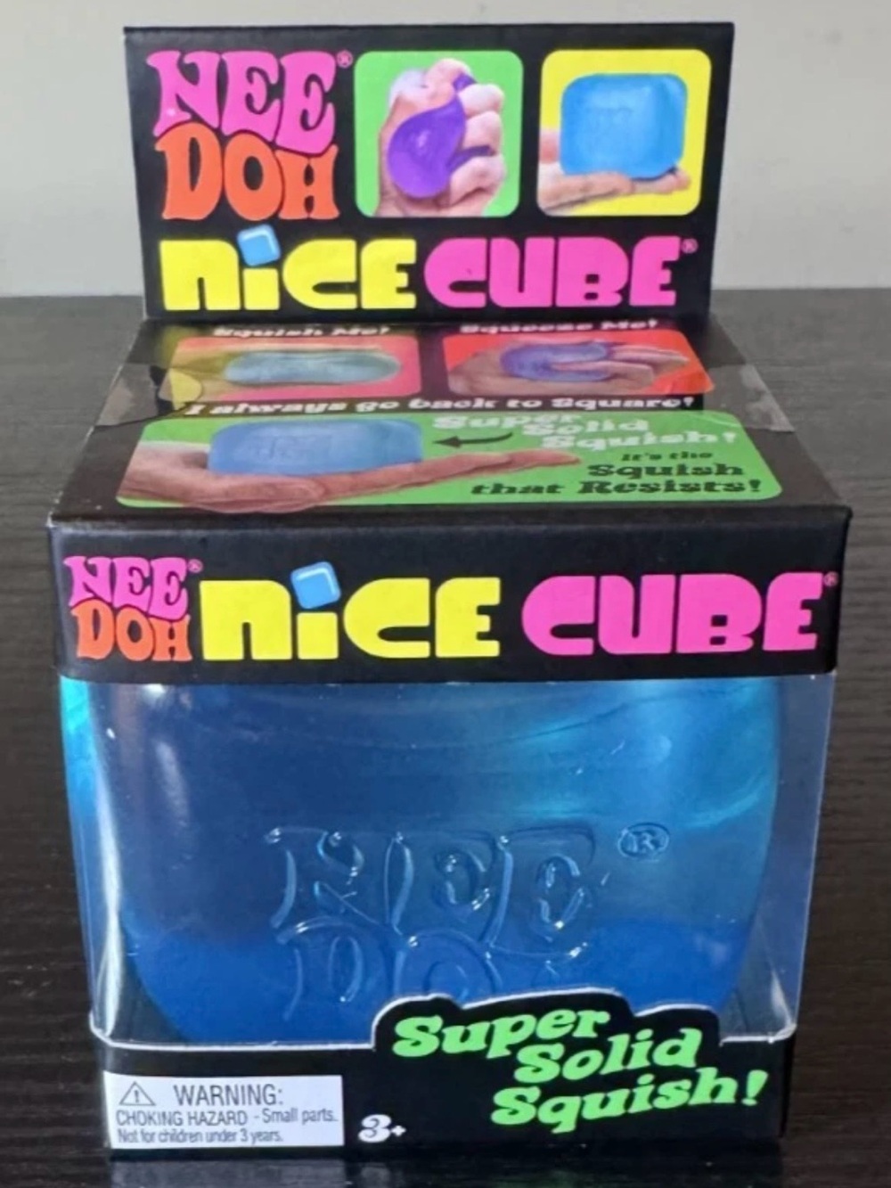 Schylling - NeeDoh - Nice Cube — Blue Super Solid Squish